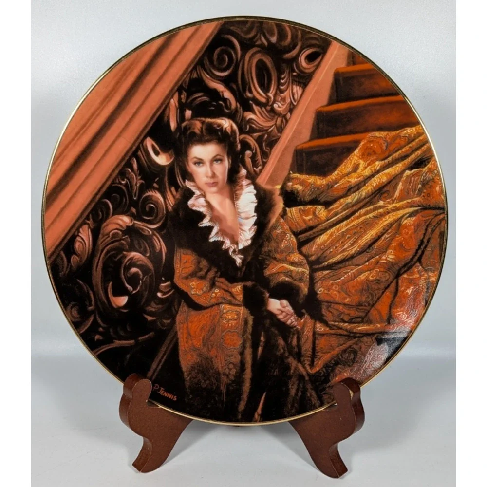 Bradford Exchange Gone With The Wind Waiting For Rhett Plate 1991 COA